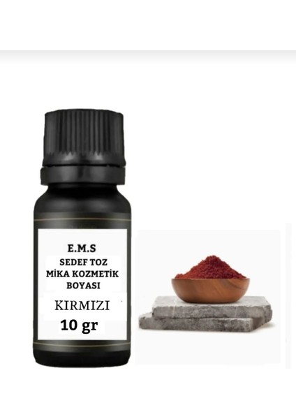 Sedef Toz Mika Kozmetik Boyası 10 Gr KIRMIZI - SABUN BOYASI MUM BOYASI OJE BOYASI RUJ BOYASI