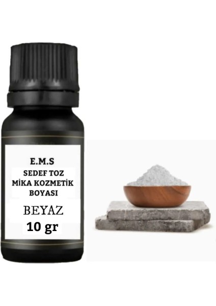 Sedef Toz Mika Kozmetik Boyası 10 Gr BEYAZ - SABUN BOYASI MUM BOYASI OJE BOYASI RUJ BOYASI