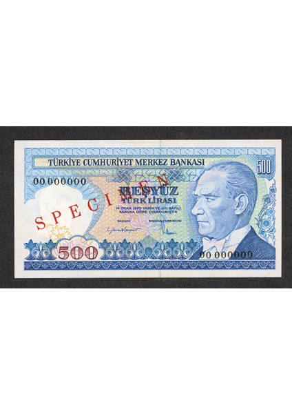 7. Emisyon – 500 Lira 1983 Specımen – ça