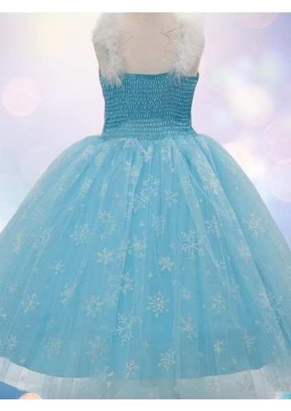 Kız Çocuk Tarlatanlı Simli Frozen Abiye