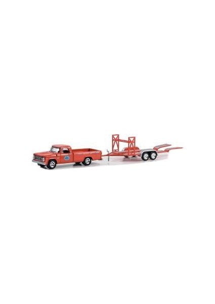 1967 Dodge D-100 With Tandem Car Trailer 1/64 Model Araba fiyatları