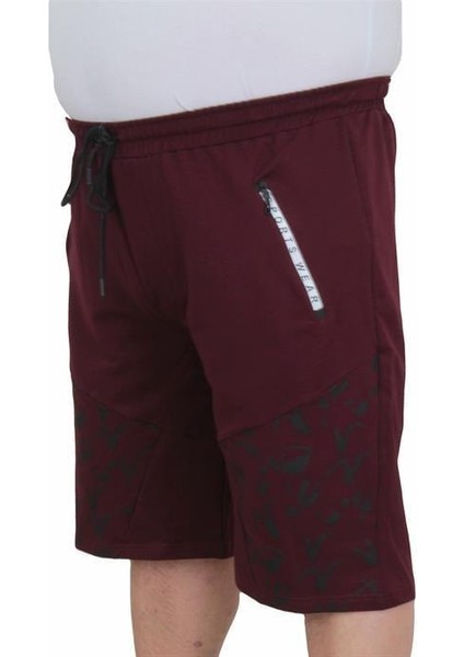 Büyük Beden Erkek Penye Şort Camouflage Pieces 24628 Murdum