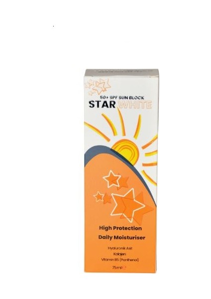 Star White 50 Faktör Yüksek Korumalı Güneş Kremi 75 ml 3 alana 1 bedava