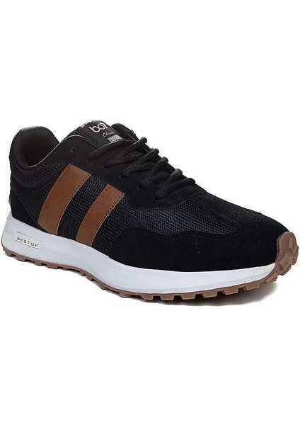 Erkek Siyah Taba Mevsimlik Kauçuk Kaymaz Taban Comfort Sneaker fiyatları