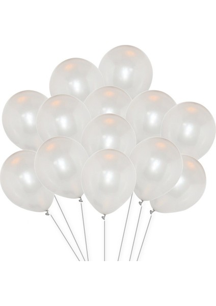 Vıp 100 Pcs Shıny Metallıc White Balloon Vıp Kalite Parlak Metalik Beyaz Balon Helyum Gazı Uyumludur