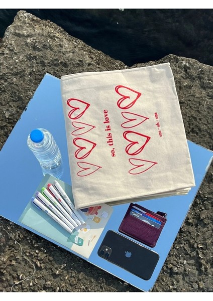 Love Tote Bag (Baskılı Körüklü Bez Çanta) indirimleri