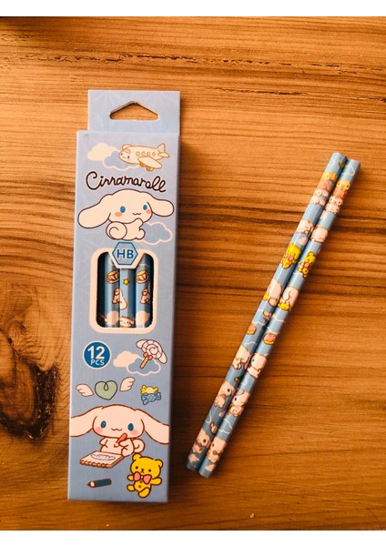 Cinnamoroll Sanrio Köstebek Y2K 12 Adet Kurşun Kalem Set Kırtasiye