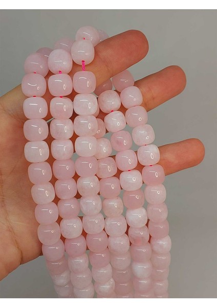 Pembe Kuvars Taşı Şekilli 9X10MM Dizi (49420)