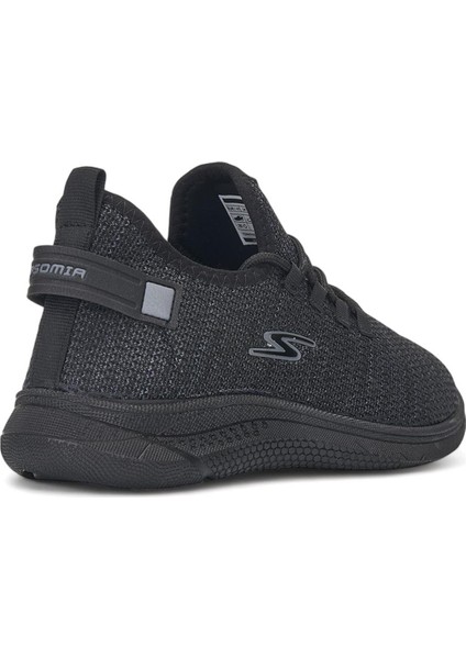 Siyah 36-44 Extra Hafif Soft Kumaş Comfort Süs Bağlı Sneaker