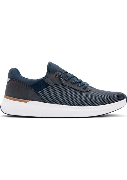Zero Erkek Lacivert Bağcıklı Kalın Tabanlı Kumaş Sneaker 24SFD69406F