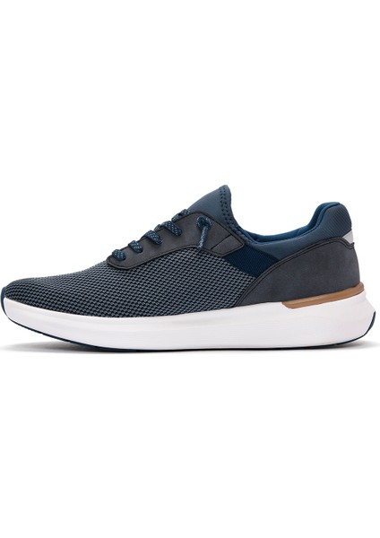 Zero Erkek Lacivert Bağcıklı Kalın Tabanlı Kumaş Sneaker 24SFD69406F
