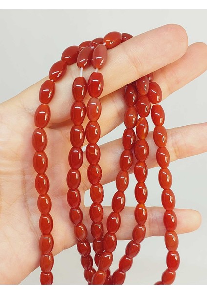 Akik Taşı Arpa Kesim 6X9MM Dizi (49422)