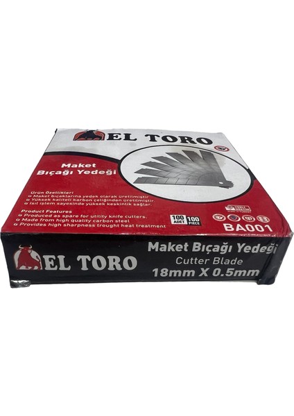 El Toro Maket Bıçağı Yedeği 2 Paket 20 Adet