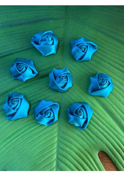 3x3 cm 8 Li Kurdele Güllü Çiçek Seti Dikiş Giyim Aksesuarı