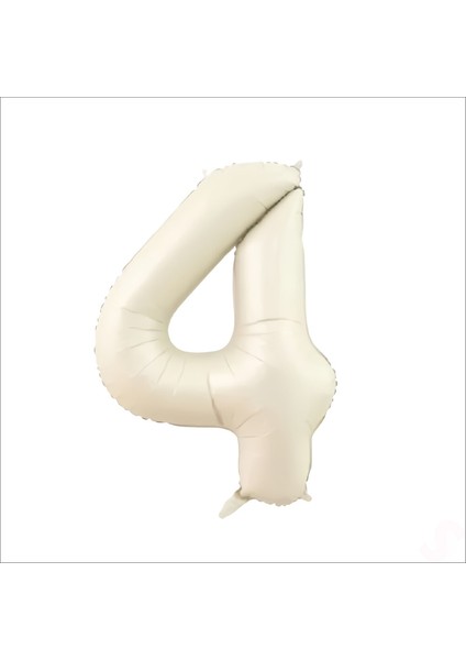 4 Yaş Rakam Krem Folyo Balon - 76 cm