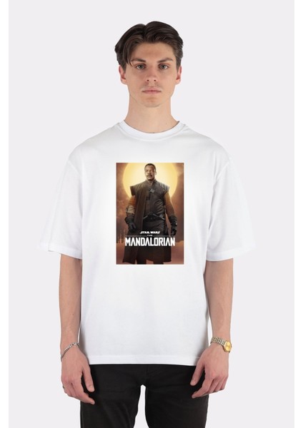 Beyaz Oversize T-Shirt Greef Carga Poster