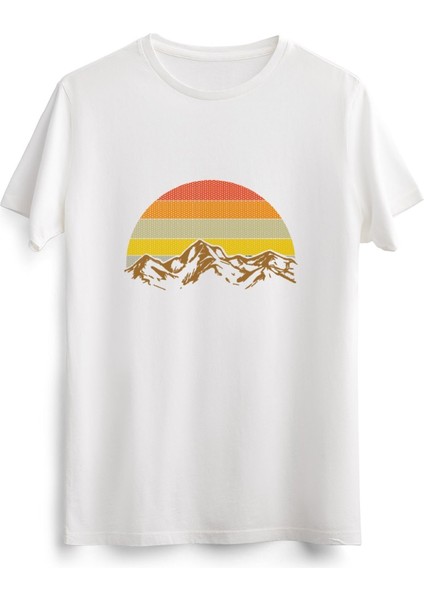 Erkek Beyaz Mountain Sunset