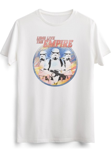 Erkek Beyaz Star Wars Mandalorian Stormtroopers Long Live The Empire
