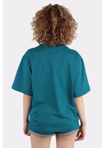 Kadın Oversize Bisiklet Yaka T-Shirt fiyatları