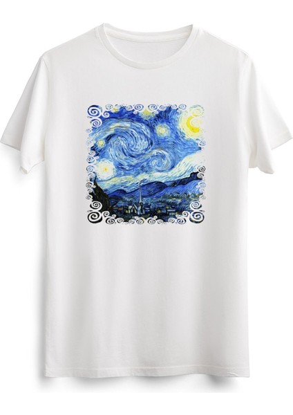 Erkek Beyaz The Starry Night - Vincent Van Gogh