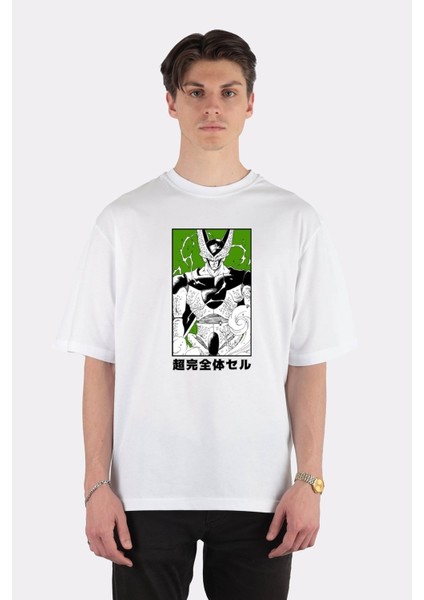 Beyaz Oversize T-Shirt Cell Android Perfect Form