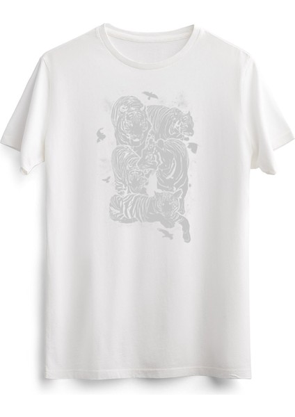 Erkek Beyaz Birds And Tigers