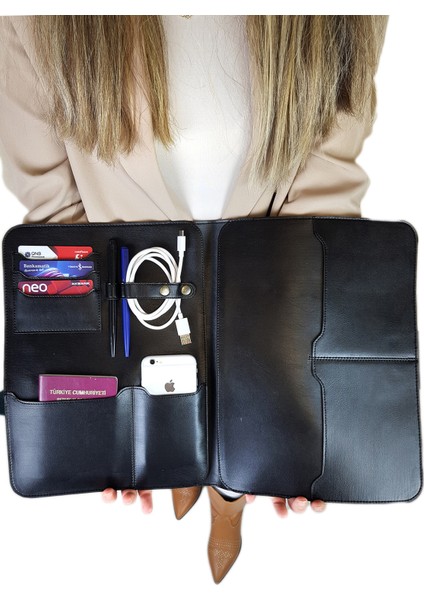 Ingrıd 34X24,5 cm Macbook Air/pro 13-14 Inç, Ipad Uyumlu Notebook & Evrak & Tablet Çantası