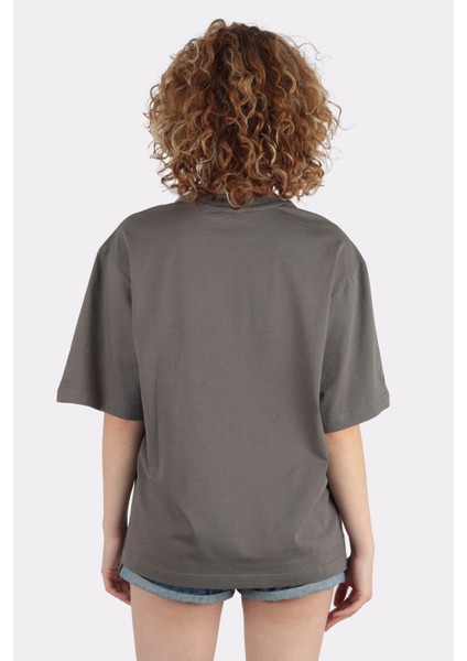 Kadın Oversize Bisiklet Yaka T-Shirt fiyatları