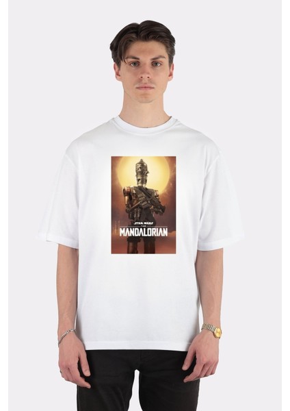 Beyaz Oversize T-Shirt Ig-11 Poster