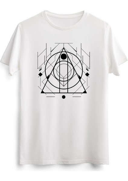 Erkek Beyaz Black Spaceship Abstract Geometric