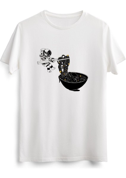 Erkek Beyaz Space Galaxy Ramen Expedition