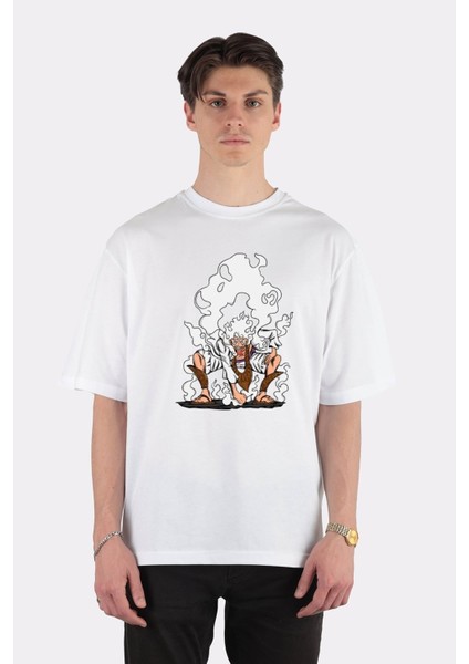 Beyaz Oversize T-Shirt Gear 5