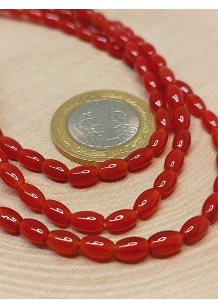 Akik Taşı Arpa Kesim 4x6.5mm Dizi (49464) fiyatları