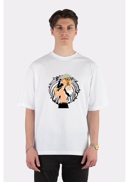 Beyaz Oversize T-Shirt Escanor