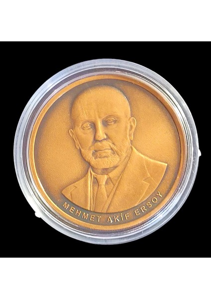 Mehmet Akif Ersoy 100 Yıl. Bronz Sertifikalı Hatıra Parası