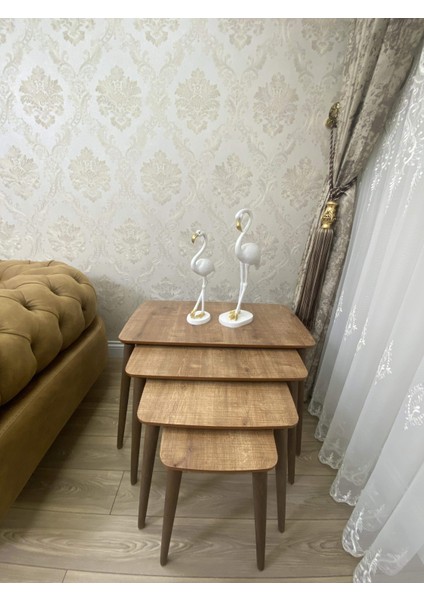 Mdf 4Lü Zigon Sehpa Takımı