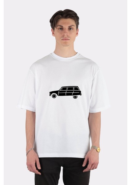 Beyaz Oversize T-Shirt Car In Profile. Part 176