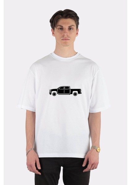 Beyaz Oversize T-Shirt Car In Profile. Part 162