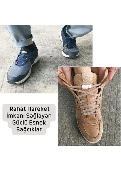 Takbırak Mıknatıslı Lastikli Ayakkabı Bağcığı, Akıllı Bağcık, Bot Çocuk Spor Converse Bağcık