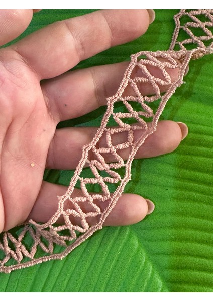 En 2 cm Yavruağzı Renk File Şerit Dikiş Giyim Aksesuarı