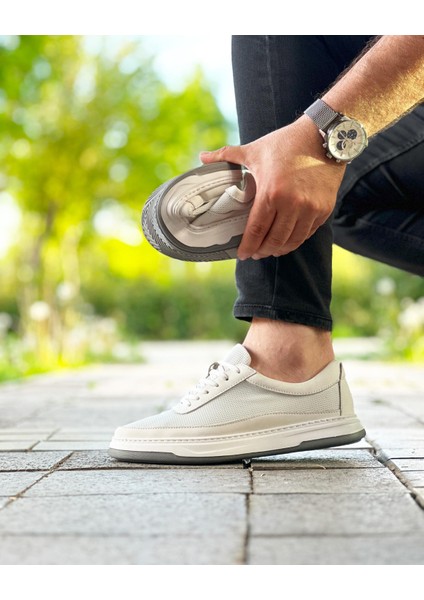 0551 Deri Beyaz Sneaker Erkek Ayakkabı fırsatları
