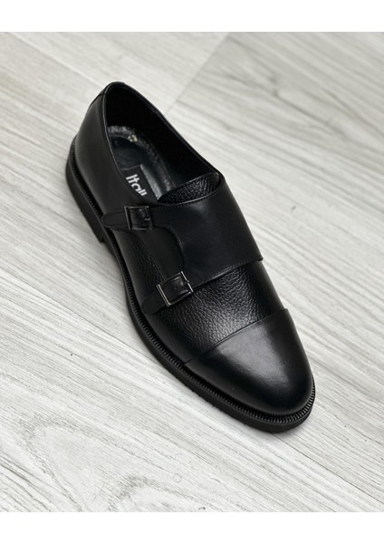 3019 Deri Siyah Casual Erkek Ayakkabı
