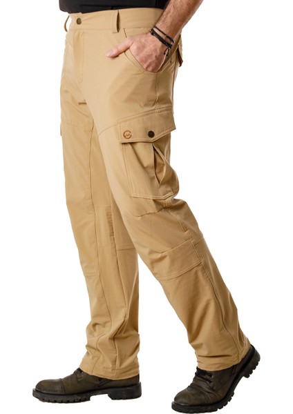 Trekking Kargo Pantolon Bej (Model: Feather)