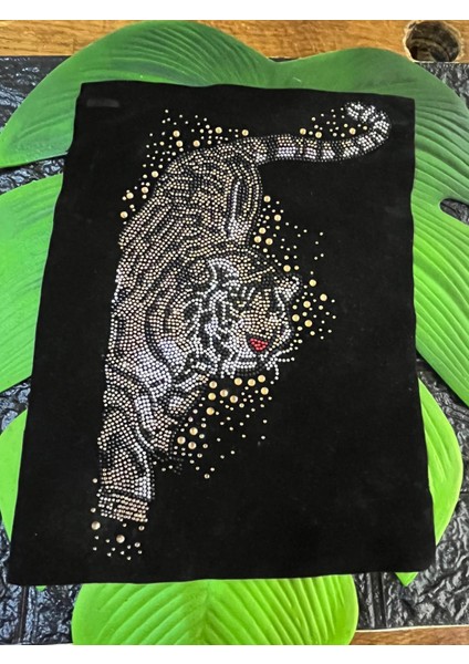 31X24 cm Taş Işleme Kaplan Arma Yama Dikiş Giyim Aksesuarı