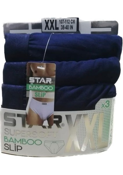 3 Lü Erkek Jakar Kemer Süpersoft Organik Bambu Kumaş Slip Külot
