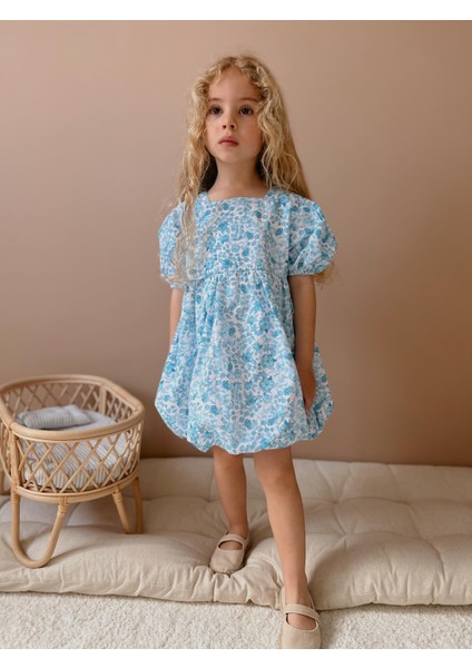 Yigit Butik Çiçekli Balon Model Kız Çocuk Elbise fiyatları