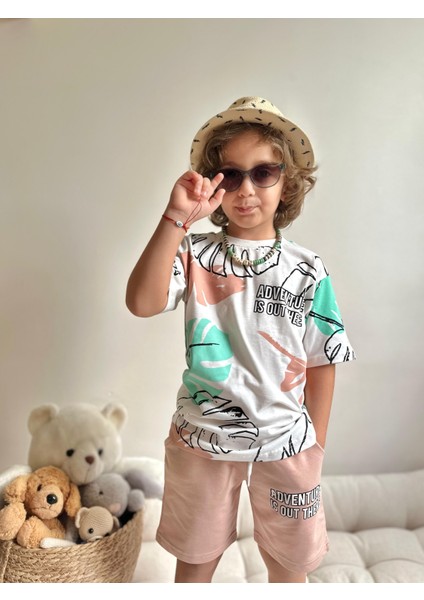 Yigit Butik Baskılı Şortlu Erkek Çocuk Takım
