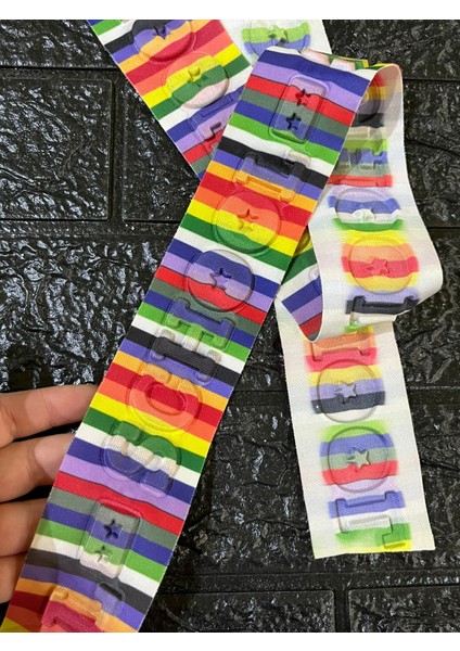 137X5 cm Renkli Kabartma Yazı Şerit Dikiş Giyim Aksesuarı