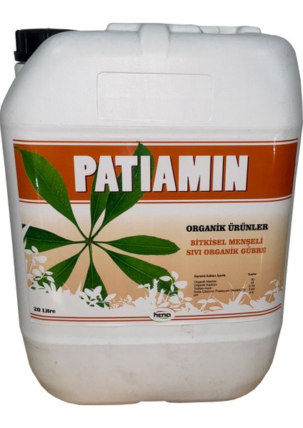 Patiamin Bitkisel Menşeli Sıvı Organik Gübre 20 Litre