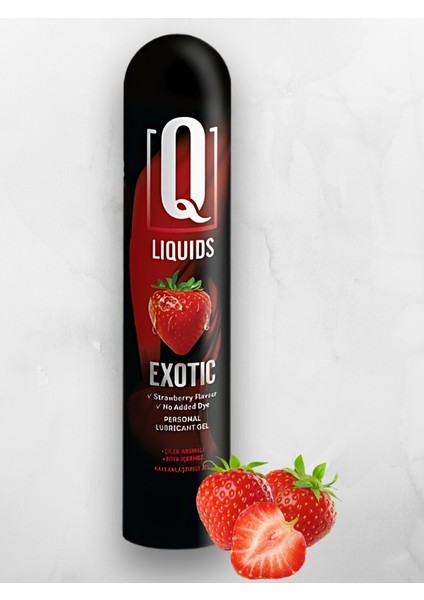 Q Liquids Exotic Çilek Aromalı 125 ml Su Bazlı Kayganlaştırıcı Jel